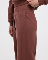 Pantalon à jambe droite en molleton