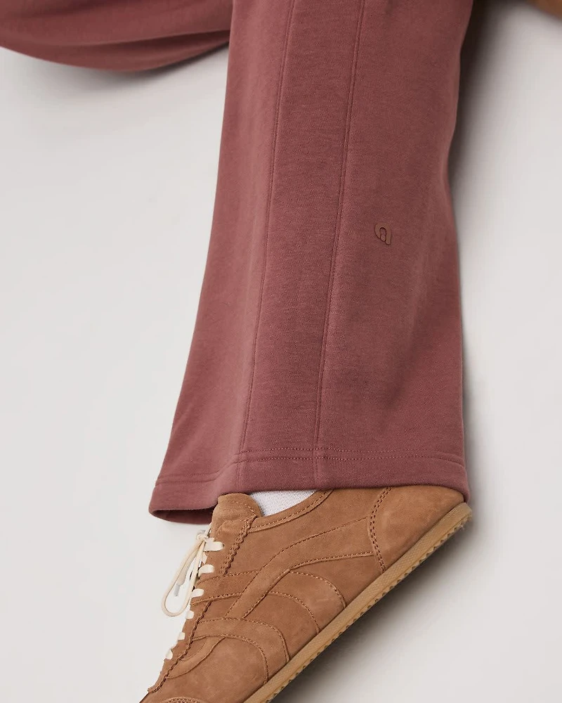 Pantalon à jambe droite en molleton