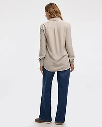Long-Sleeve Buttoned-Down Blouse