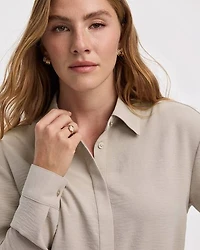 Long-Sleeve Buttoned-Down Blouse
