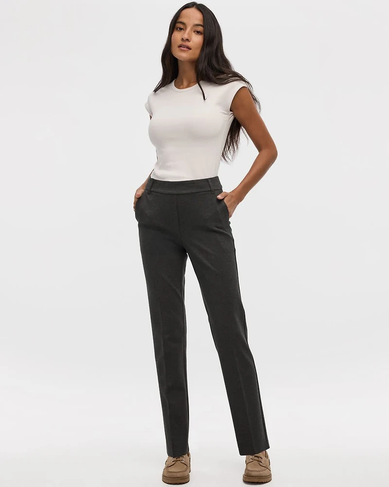 Straight-Leg High-Rise Pants