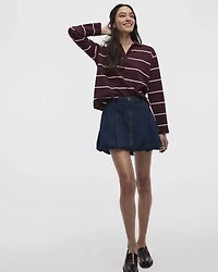 Denim Bubble Miniskirt