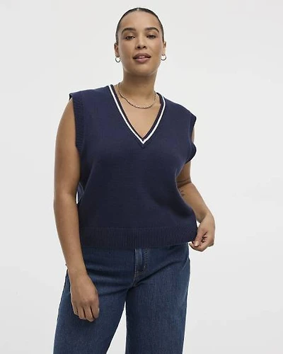 Débardeur en tricot à col V