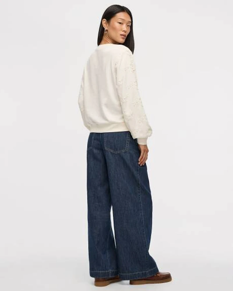 Pull en French Terry à manches longues