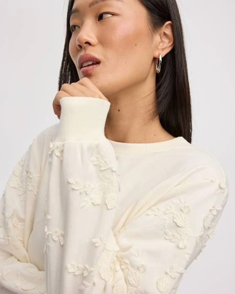 Pull en French Terry à manches longues
