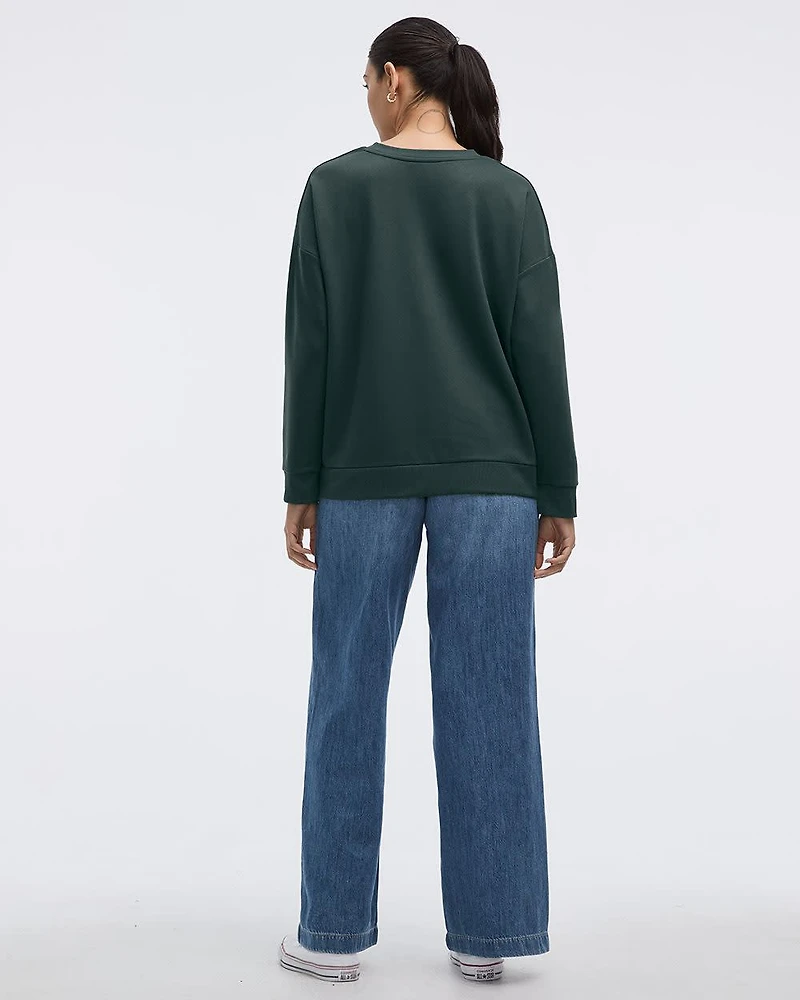 Long-Sleeve Crew-Neck Sweatshirt