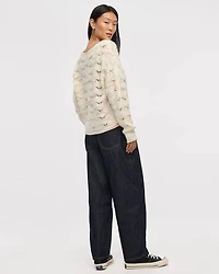 Long-Sleeve Boat-Neck Boxy Sweater