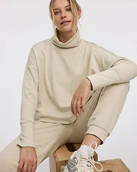 Long-Sleeve Mock-Neck Pullover