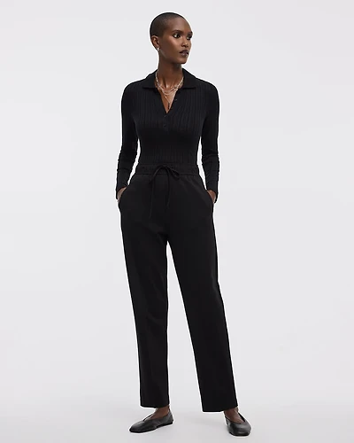 Tapered-Leg High-Rise Pants