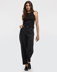 High-Rise Barrel Jeans