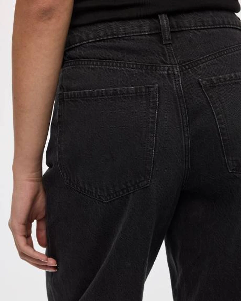 High-Rise Barrel Jeans