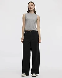 Wide-Leg High-Rise Jean