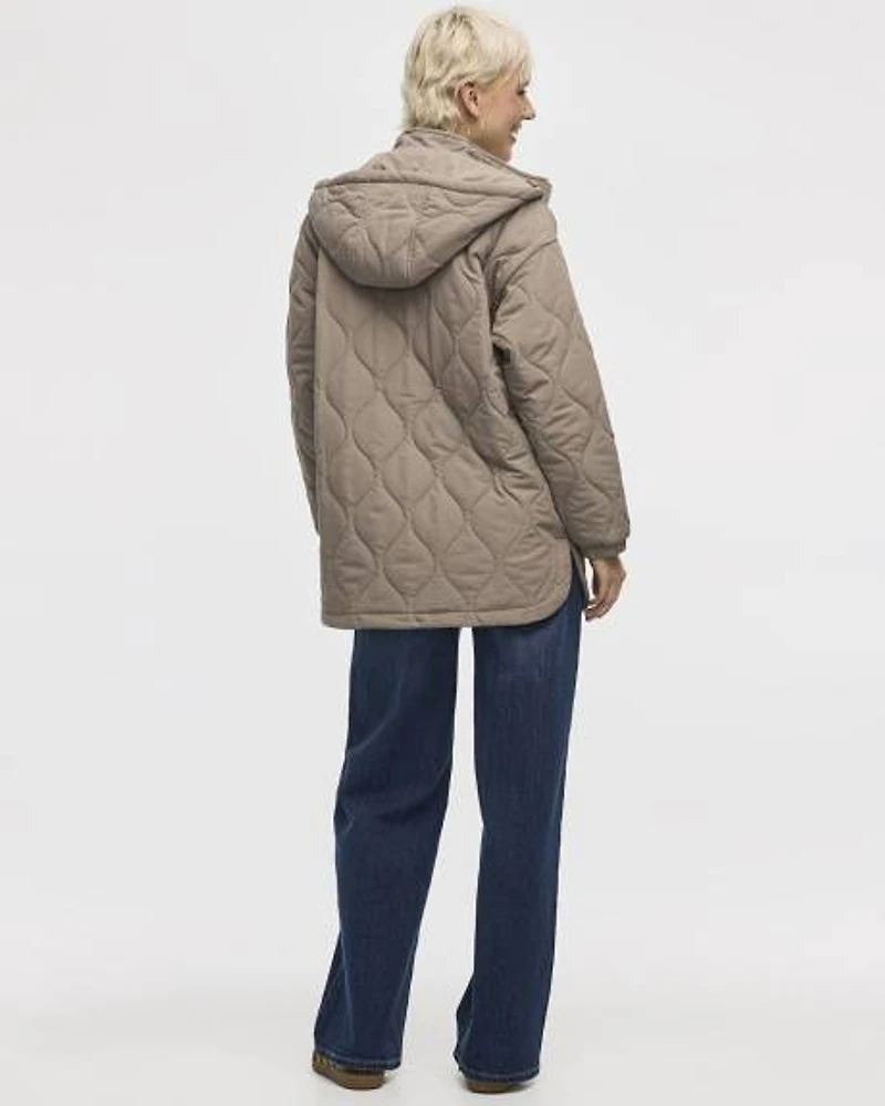 Manteau matelassé à capuchon amovible