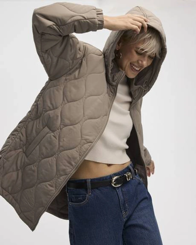 Manteau matelassé à capuchon amovible