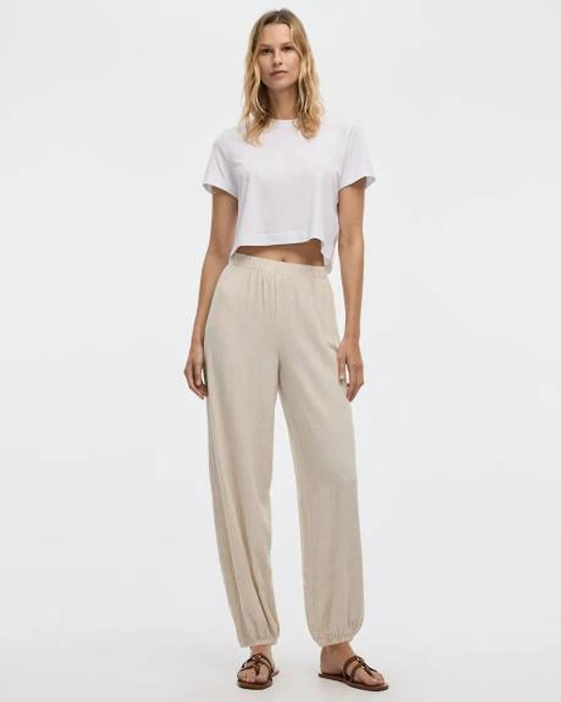 Mid-Rise Harem Pull-On Pant