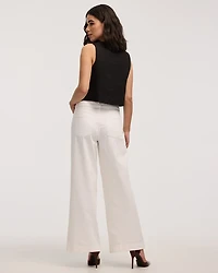 Linen-Blend Sleeveless Vest