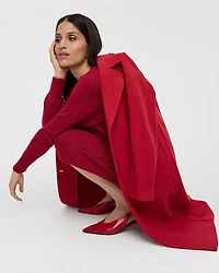 Robe DouceMaille à manches longues et col rond