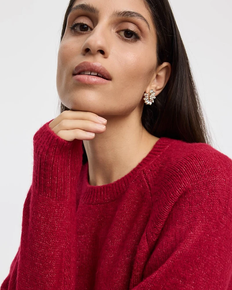 Robe DouceMaille à manches longues et col rond