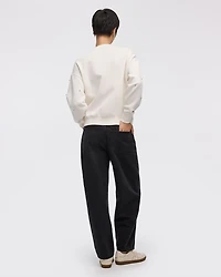 Long-Sleeve Crew-Neck Fleece Sweatshirt with Rhinestones