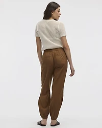 Linen-Blend Jogger Pant