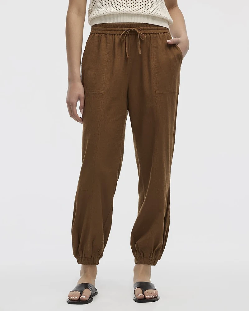 Linen-Blend Jogger Pant