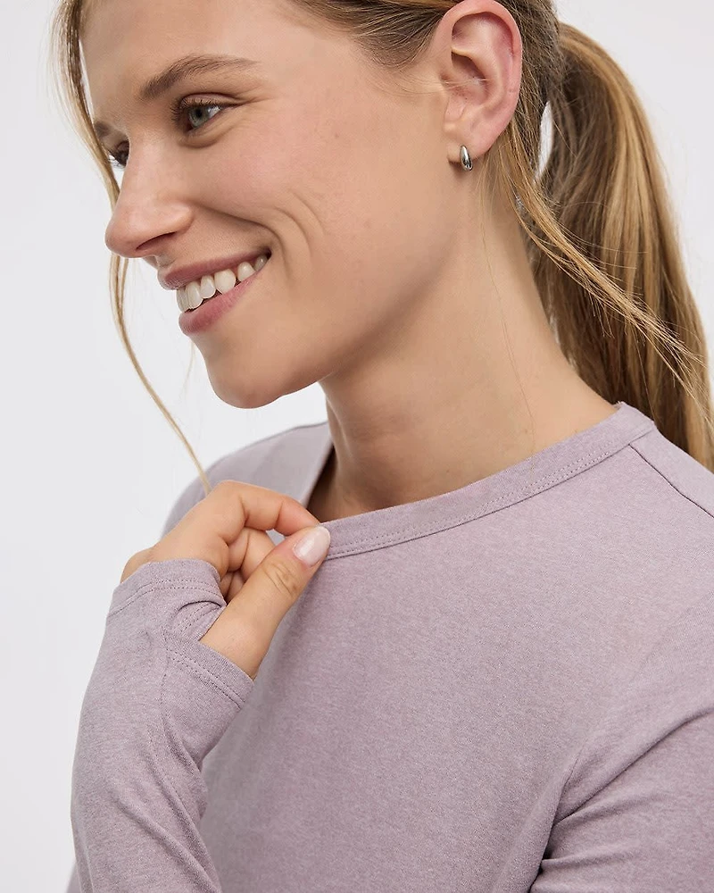 Long-Sleeve Crew-Neck Top