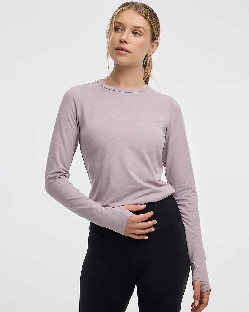 Long-Sleeve Crew-Neck Top