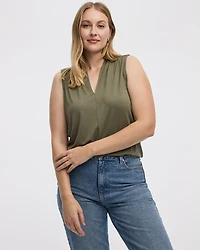 Haut sans manches à col V
