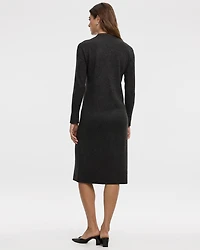 PlushSoft Crew-Neck Midi Sweater Dress