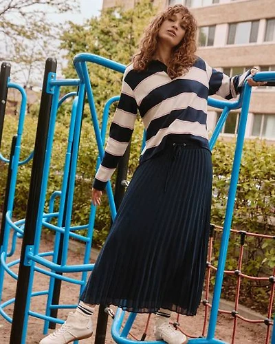 Pleated Midi Skirt