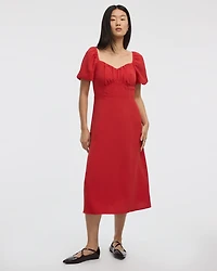 Maxi Dress with Bubble Sleeves