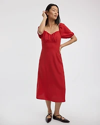 Maxi Dress with Bubble Sleeves