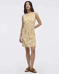 Sleeveless Crew-Neck Shift Dress