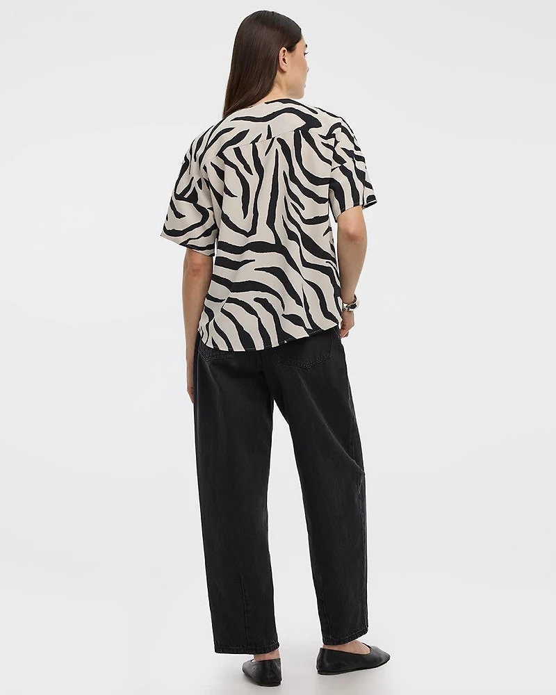 Crew-Neck T-Shirt Blouse