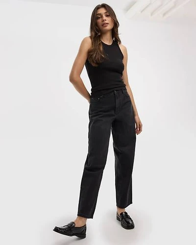 High-Rise Barrel Jeans