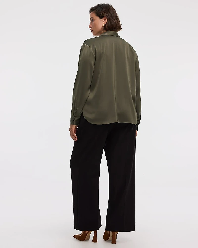 Satin Long-Sleeve Shirt