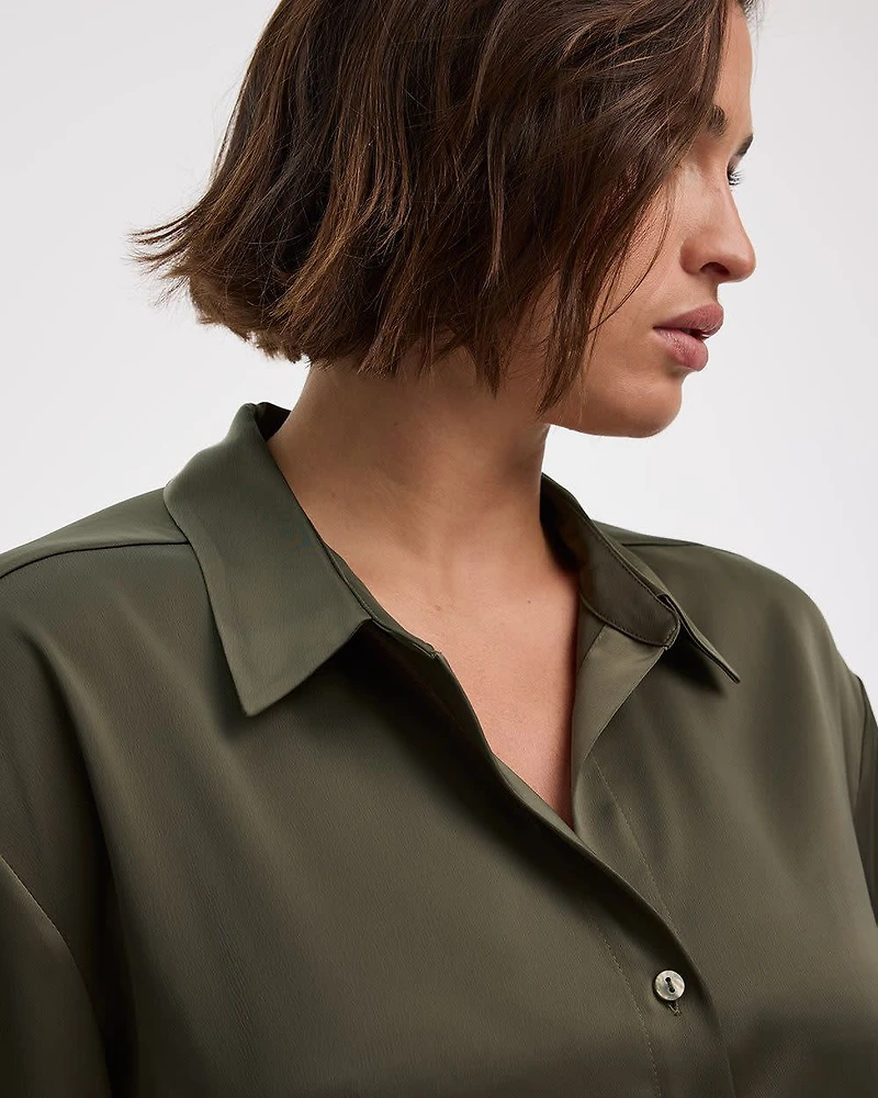 Satin Long-Sleeve Shirt