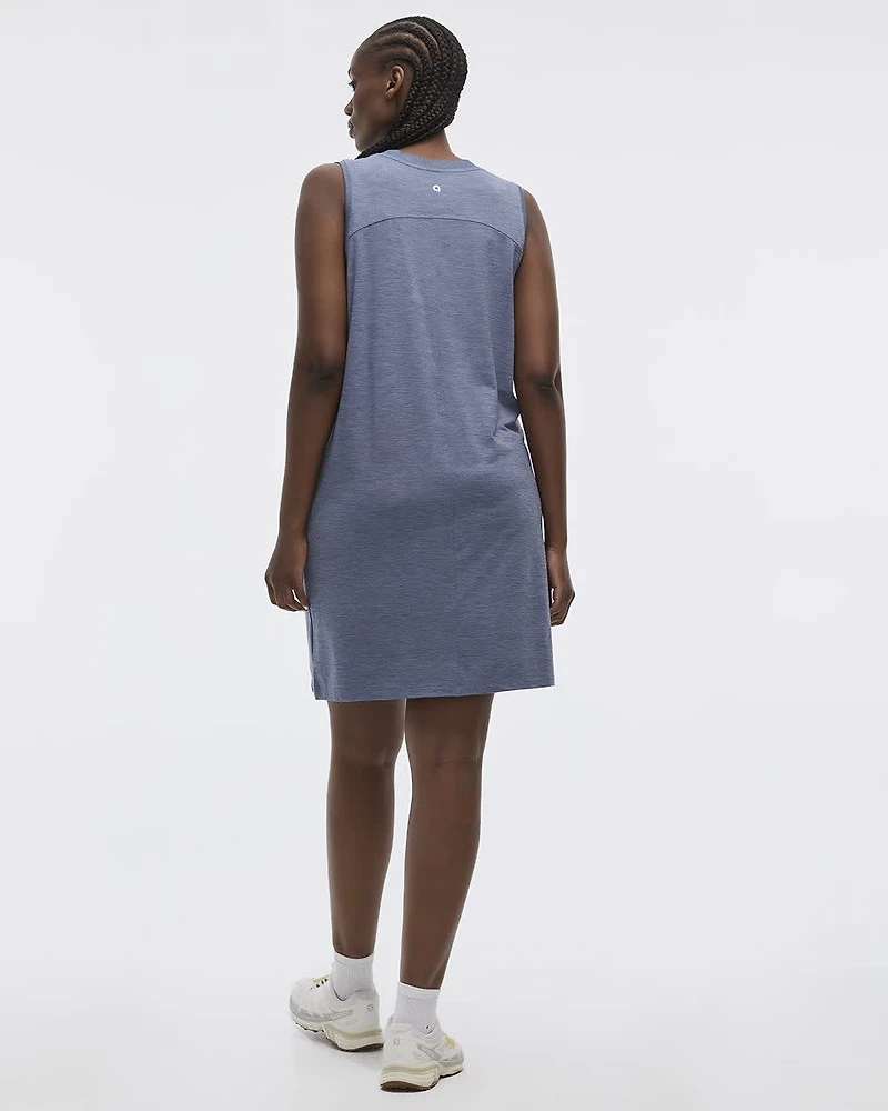 Sleeveless Crew-Neck Dress
