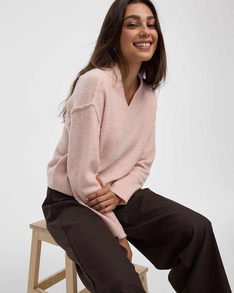 Long-Sleeve V-Neck Pullover