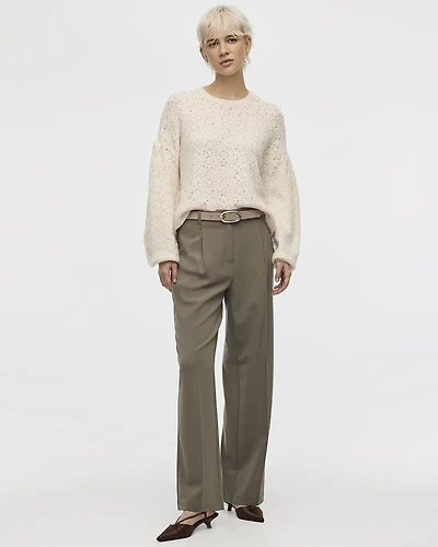 Pantalon à jambe large et taille haute