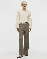 Pantalon à jambe large et taille haute