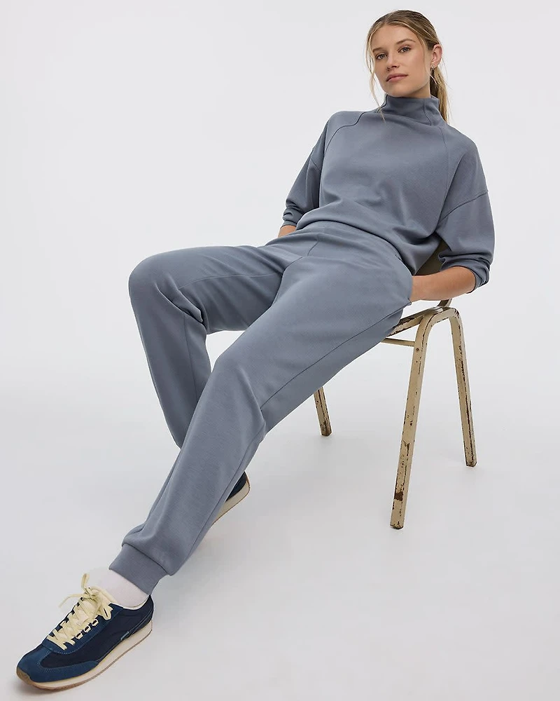 Pantalon jogger en tricot brossé
