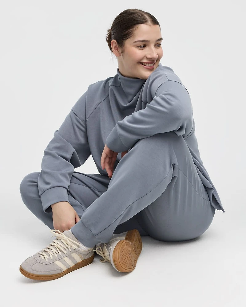 Pantalon jogger en tricot brossé