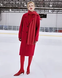 Long Coat with Two-Button Closure