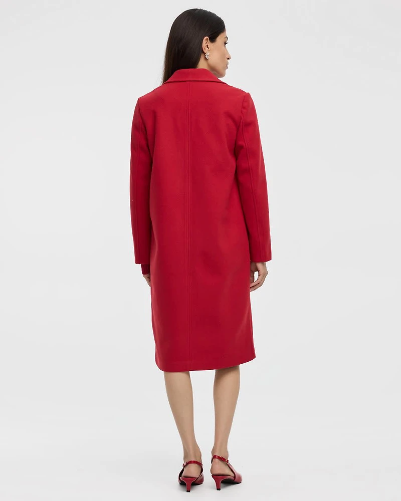 Long Coat with Two-Button Closure