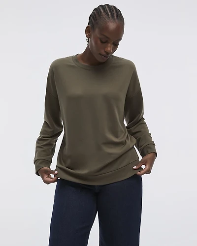 Long-Sleeve Crew-Neck Sweatshirt