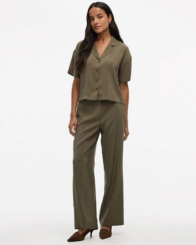 Wide-Leg High-Rise Pant