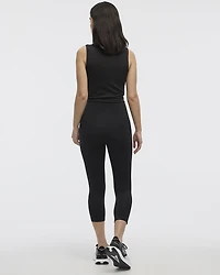 High-Rise Pulse Capri Legging with Compression Waistband