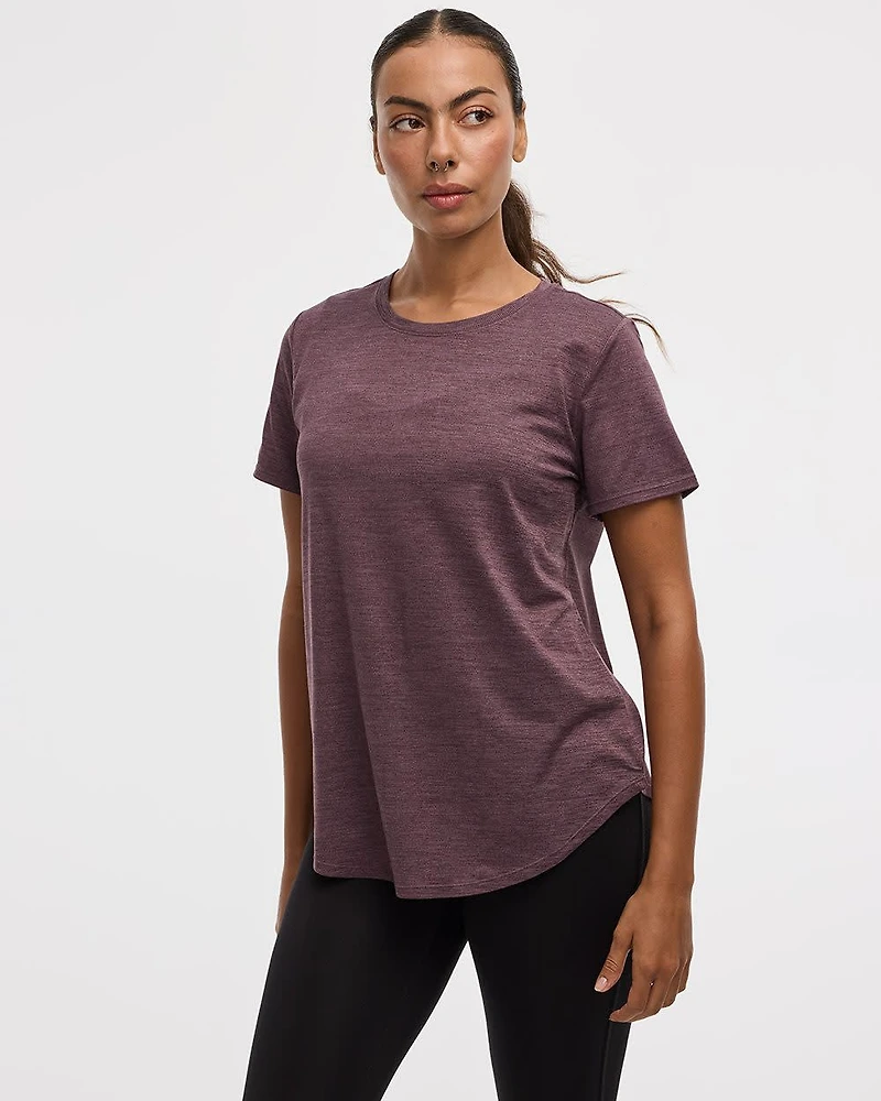 T-shirt à col rond et manches courtes