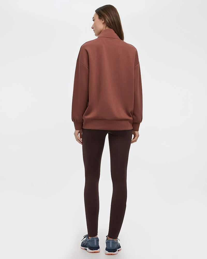 Pull à col montant demi-zip